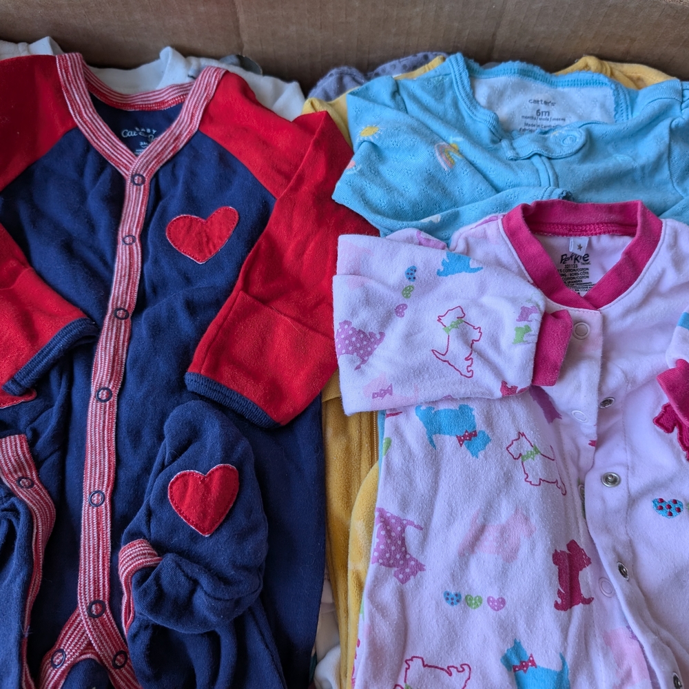 Kids Pajamas Set - Red, Blue, Pink